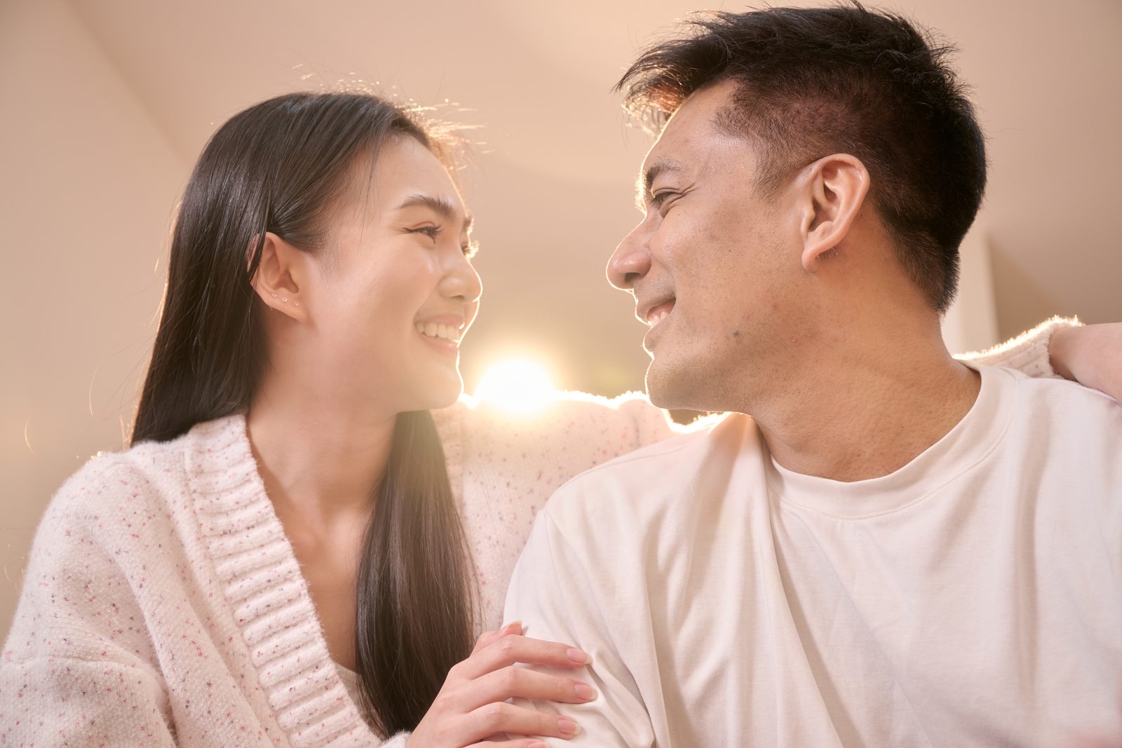 A couple after a confirmed fetal heartbeat scan at Angel Baby IVF Clinic